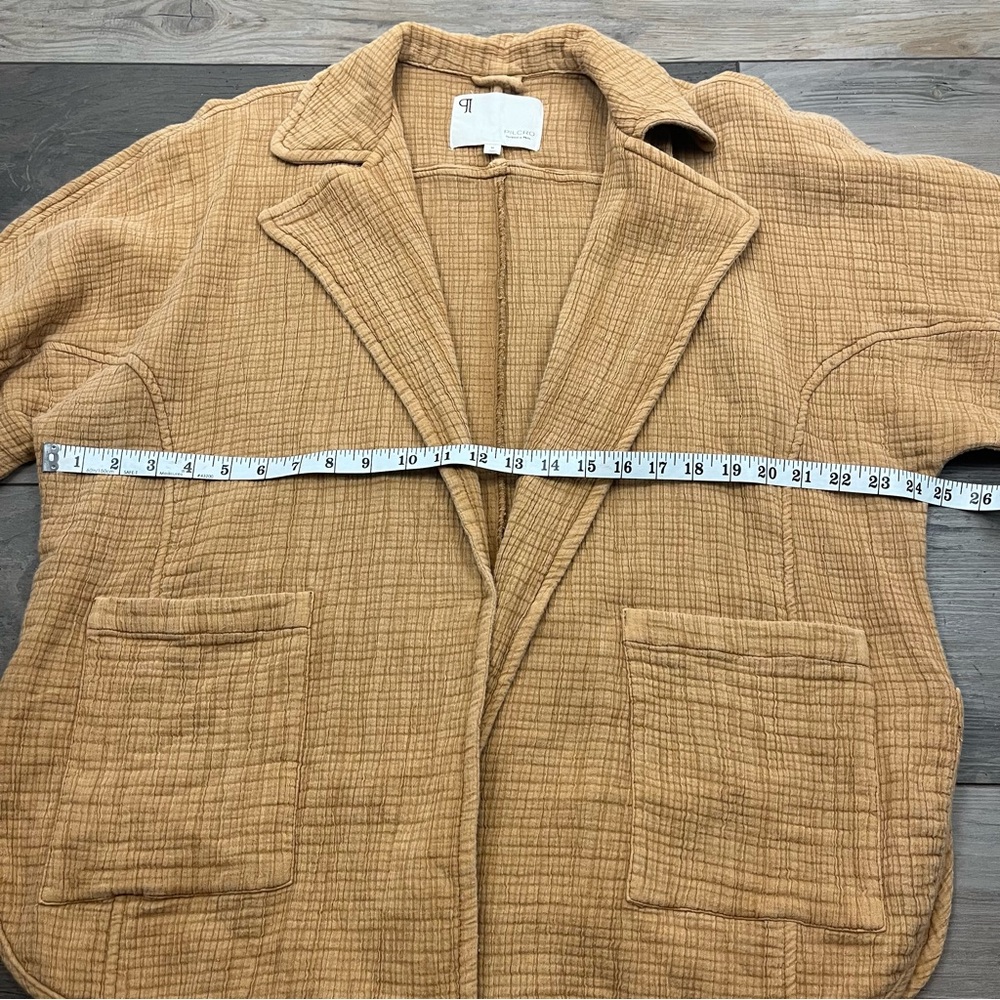 Pilcro Textured Teddy Jacket in Caramel - Picture 8 of 11